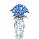 Estatueta H&D HYALINE e DORA Blue Crystal Forget Me Not Flower