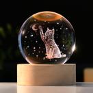 Estatueta IFOLAINA 3D com tema de gato para mulheres com bola de cristal