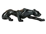 Estatueta Pantera Negra Cerâmica Luxo Preta 61Cm