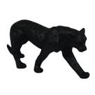 Estatueta Pantera Negra decorativa em resina 15,5 leopardo