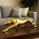 Estatueta Pantera Negra Onça Jaguar Decoração Estatueta Pantera Negra Onça Jaguar Decoração