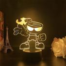 Estatueta plug-in USB Night Light Cuphead com base acrílica