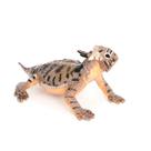 Estatueta realista de lagarto com chifres, réptil de PVC, modelo 6 cm x 12,3 cm