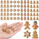 Estatueta Realspring, 60 peças, mini enfeites de Natal de resina, 3 x 2,5 cm