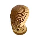 Estatueta Rosto Ha para Decoração 3d 17x10x10 Mdf Madeira