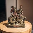 Estatueta Sao Jorge Guerreiro Protetor Mini De Resina
