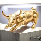 Estatueta Touro Wall Street Bolsa Investimento - Resina