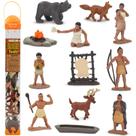 Estatuetas de brinquedo Safari Ltd. Powhatan Indians TOOB 12 unidades 3+