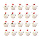 Estatuetas de frango em miniatura XFJYMXDM Mini Chickens x20 Resin