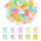 Estatuetas de gato em miniatura XIHIRCD Luminous 60 unidades, 2 estilos