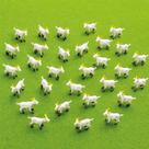 Estatuetas de resina de cabra em miniatura Pamonrueer para terrário DIY