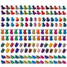Estatuetas Teenzee 150 unidades de mini animais impressos em 3D para jardim