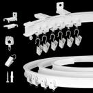 Esteira de cortina KOLAKO Flexível Dobrável de 3,65 m em Aço PVC Branco
