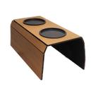 Esteira para Braço de Sofá com Porta Copos Marrom Rustico Mdf Madeira Esteira para Braço de Sofá com Porta Copos Marrom Rustico Mdf Madeira