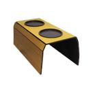 Esteira para Braço de Sofá Flexível com Porta Copos Amarelo Rustico Mdf Madeira Esteira para Braço de Sofá Flexível com Porta Copos Amarelo Rustico Mdf Madeira