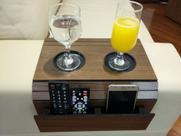 Esteira Sofá Bandeja Flexível C/ Porta Controle Mdf