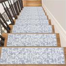 Esteiras de escada antiderrapantes Lahome, pacote com 15, 20x76 cm, cinza