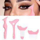 Estênceis de delineador de olhos IDDFEVE com ponta alada de silicone, 4 unidades, rosa