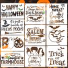 Estênceis de Halloween zosylley para pintura em madeira 30x20cm