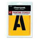 Estênceis de pintura Chartpak A-Z e 0-9 4cm H 35 por pacote