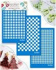 Estênceis de tela de seda Keoker Buffalo Plaid para argila polimérica