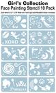 Estênceis para Pintura Ruby Red 10 Unidades em Mylar com Desenhos Femininos Estênceis para Pintura Ruby Red 10 Unidades em Mylar com Desenhos Femininos