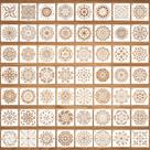 Estênceis WSICSE Mandala Dot Painting de 3,6 x 3,6 polegadas (pacote com 56)