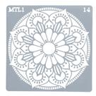 Estêncil 1/4 para Decorar e Confeitar Bolo Estampa de Mandala ST15-04 15x15cm