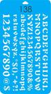 Estêncil alfabeto + Números G - cód. 138