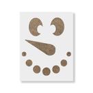 Estêncil de Boneco de Neve com Rosto Sorridente Stencil Revolution