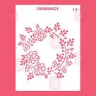 Estêncil Diananicy Nº 10 - Stencil Arco Floral para Decoração de Bolos e Doces Estêncil Diananicy Nº 10 - Stencil Arco Floral para Decoração de Bolos e Doces