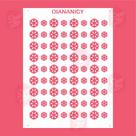 Estêncil Diananicy Nº 122 - Stencil de Floco de Neve para Confeitaria