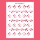 Estêncil Diananicy Nº 129 - Stencil para Decoração de Bolos e Doces com Formas de Bola e Estrela