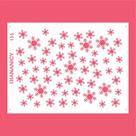 Estêncil Diananicy Nº 135 - Stencil Flocos de Neve para Decoração de Bolos e Doces