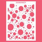 Estêncil Diananicy Nº 139 - Stencil Textura Bolas para Confeitaria