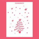 Estêncil Diananicy Nº 140 - Stencil para Decoração de Bolos e Doces - Árvore de Natal