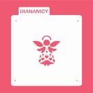 Estêncil Diananicy Nº 144 - Stencil Anjo para Decoração de Bolos e Doces Estêncil Diananicy Nº 144 - Stencil Anjo para Decoração de Bolos e Doces