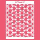 Estêncil Diananicy Nº 149 - Stencil Textura Geométrica para Decoração de Bolos e Doces