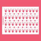 Estêncil Diananicy Nº 158 - Stencil Natalino com Diversas Renas para Decoração de Bolos Estêncil Diananicy Nº 158 - Stencil Natalino com Diversas Renas para Decoração de Bolos