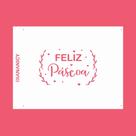 Estêncil Diananicy Nº 191 - Stencil para Decoração de Bolos e Doces - Feliz Páscoa Estêncil Diananicy Nº 191 - Stencil para Decoração de Bolos e Doces - Feliz Páscoa