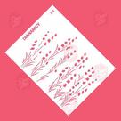 Estêncil Diananicy Nº 22 - Stencil para Decoração de Bolos e Doces com Flor Lavanda