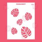 Estêncil Diananicy Nº 28 - Stencil Folhas de Adão para Confeitaria Estêncil Diananicy Nº 28 - Stencil Folhas de Adão para Confeitaria