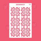 Estêncil Diananicy Nº 32 - Stencil para Decoração de Bolos e Doces