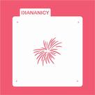 Estêncil Diananicy Nº 324 - Stencil Fogos Único - Modelo 2 para Decoração de Bolos e Doces Estêncil Diananicy Nº 324 - Stencil Fogos Único - Modelo 2 para Decoração de Bolos e Doces