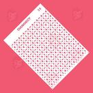 Estêncil Diananicy Nº 36 - Stencil Textura Corações para Confeitaria