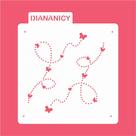 Estêncil Diananicy Nº 367 - Stencil para Decoração de Bolos e Doces com Borboletas