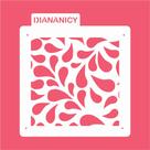 Estêncil Diananicy Nº 371 - Stencil Textura Folhas para Confeitaria Estêncil Diananicy Nº 371 - Stencil Textura Folhas para Confeitaria
