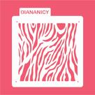 Estêncil Diananicy Nº 393 - Stencil Textura Zebra para Confeitaria