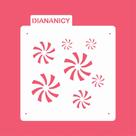Estêncil Diananicy Nº 398 - Stencil para Decoração de Bolos e Doces