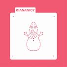 Estêncil Diananicy Nº 402 - Stencil Boneco de Neve para Decoração de Bolos e Doces Estêncil Diananicy Nº 402 - Stencil Boneco de Neve para Decoração de Bolos e Doces